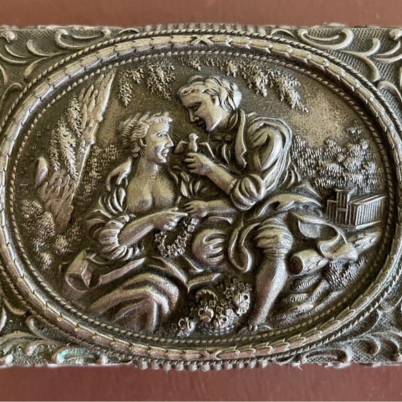 Vintage silver jewelry box - Picture 2 of 12